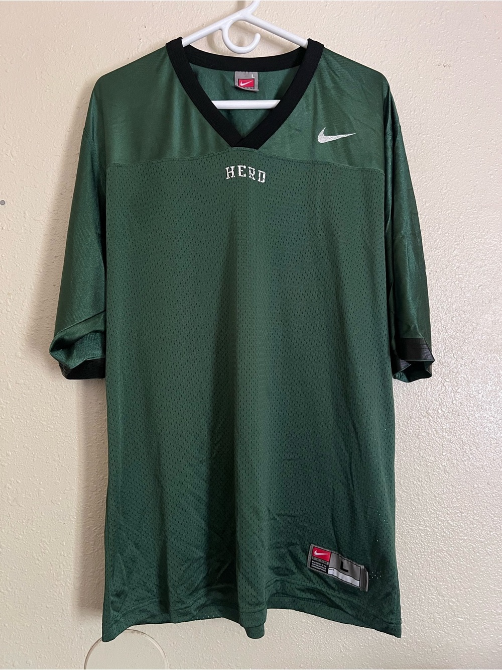 Vintage Herd Nike Men's Dark Green Short-Sleeve Athletic Jersey